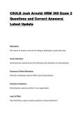 CSULB Josh Arnold&colon; HRM 360 Exam 2 Questions and Correct Answers&vert; Latest Update