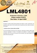 LML4801 Assignment 2 &lpar;COMPLETE ANSWERS&rpar; Semester 1 2026 - DUE 14 April 2026