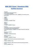 MSE 2001 Exam 1 Questions With Verified Answers