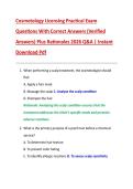 Cosmetology Licensing Practical Exam  Questions With Correct Answers &lpar;Verified  Answers&rpar; Plus Rationales 2026 Q&A &vert; Instant  Download Pdf