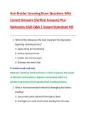 Hair Braider Licensing Exam Questions With  Correct Answers &lpar;Verified Answers&rpar; Plus  Rationales 2026 Q&A &vert; Instant Download Pdf 