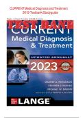 TEST BANK for Current Medical Diagnosis & Treatment 2023&period; by Maxine Papadakis&comma; Stephen McPhee&comma; Michael Rabow & Kenneth McQuaid&period; &lpar;Complete 40 Chapters&rpar;