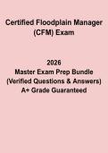Certified Floodplain Manager &lpar;CFM&rpar; Exam PDF &vert; Practice Test & Study Guide