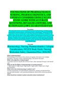 Foundations of Pharmacology Test Study Guide 2025&sol;2026 Accurate Questions and Correct Detailed Answers with Rationales &vert; 100&percnt; Guaranteed Pass Newest Version