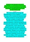 Nursing 105 Pharmacology Test Study Guide 2025&sol;2026 Accurate Questions and Correct Detailed Answers with Rationales &vert; 100&percnt; Guaranteed Pass Newest Version
