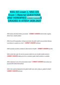 NSG NSG 221 exam 1&comma; NSG 221 Exam 1 Material LATEST2026-2027 QUESTIONS AND VERIFIED CORRECT ANSWERS GRADED A&plus; 100- GUARANTEED PASS&period;docx