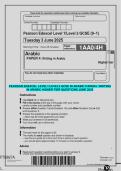 Pearson Edexcel GCSE in Arabic &lpar;Level 1&sol;2&comma; 1AA0&rpar; &ndash; Paper 4 Writing in Arabic Higher Tier Questions June 2025