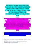 Pharmacology and Nursing Process Test Study Guide 2025&sol;2026 Accurate Questions and Correct Detailed Answers with Rationales &vert; 100&percnt; Guaranteed Pass Newest Version