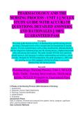 Pharmacology and the Nursing Process Test Study Guide 2025&sol;2026 Accurate Questions and Correct Detailed Answers with Rationales &vert; 100&percnt; Guaranteed Pass Newest Version