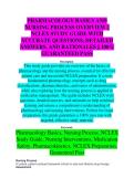 Pharmacology Basics and Nursing Process Overview Test Study Guide 2025&sol;2026 Accurate Questions and Correct Detailed Answers with Rationales &vert; 100&percnt; Guaranteed Pass Newest Version