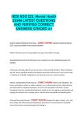 HESI NSG 221 Mental Health EXAM LATEST2026-2027 QUESTIONS AND VERIFIED CORRECT ANSWERS GRADED A&plus; 100- GUARANTEED PASS&period;docx