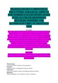 Pharmacology I Test Study Guide 2025&sol;2026 Accurate Questions and Correct Detailed Answers with Rationales &vert; 100&percnt; Guaranteed Pass Newest Version