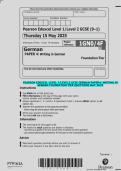 Pearson Edexcel GCSE in German &lpar;Level 1&sol;2&comma; 1GN0&rpar; &ndash; Paper 4 Writing in German Higher Tier Questions June 2025