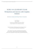  GLOSSARY FOR NURS1101 QUESTIONS WITH COMPLETE SOLUTION&period;