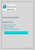 Pearson Edexcel GCSE in German &lpar;1GN0&rpar; &ndash; Paper 4F Writing in German Mark Scheme Summer 2025