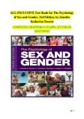 The Psychology of Sex and Gender&comma; 3rd Edition&colon; Chapter-by-Chapter Exam Prep with Verified Answers and Clear Concept Mastery