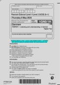Pearson Edexcel GCSE in German &lpar;Level 1&sol;2&comma; 1GN0&rpar; &ndash; Paper 1 Listening and Understanding in German Higher Tier Questions May 2025