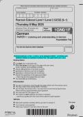 Pearson Edexcel GCSE in German &lpar;Level 1&sol;2&comma; 1GN0&rpar; &ndash; Paper 1 Listening and Understanding in German Foundation Tier Questions May 2025