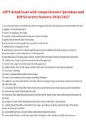 ASPT Actual Exam &ndash; 2026&sol;2027 &vert; Comprehensive questions with 100&percnt; correct answers