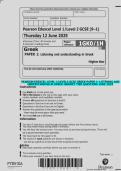 Pearson Edexcel GCSE in Greek &lpar;Level 1&sol;2&comma; 1GK0&rpar; &ndash; Paper 1 Listening and Understanding in Greek Higher Tier Questions June 2025