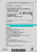 Pearson Edexcel GCSE in Geography B &lpar;Level 1&sol;2&comma; 1GB0&rpar; &ndash; Paper 2 UK Geographical Issues Questions June 2025