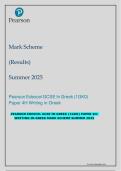 Pearson Edexcel GCSE in Greek &lpar;1GK0&rpar; &ndash; Paper 4H Writing in Greek Mark Scheme Summer 2025