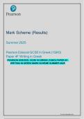 Pearson Edexcel GCSE in Greek &lpar;1GK0&rpar; &ndash; Paper 4F Writing in Greek Mark Scheme Summer 2025