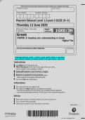Pearson Edexcel GCSE in Greek &lpar;Level 1&sol;2&comma; 1GK0&rpar; &ndash; Paper 3 Reading and Understanding in Greek Higher Tier Questions June 2025
