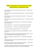 Artillery Ammunition Test with all Correct & 100&percnt; Verified Answers &vert;Guaranteed to Pass