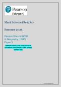Pearson Edexcel GCSE in Geography B &lpar;1GB0&rpar; &ndash; Paper 3 Mark Scheme Summer 2025