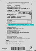 Pearson Edexcel GCSE in Geography B &lpar;Level 1&sol;2&comma; 1GB0&rpar; &ndash; Paper 3 The People and Environmental Issues&colon; Making Geographical Decisions Questions June 2025