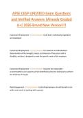 APSE CESP UPDATED Exam Questions  and Verified Answers &vert;Already Graded  A&plus;&vert; 2026 Brand New Version&excl;&excl;&excl; 