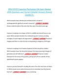 WGU D570 Cognitive Psychology OA Exam Newest  2026 Questions and Correct Detailed Answers Already  Graded A&plus; 