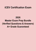 iCEV Certification 2026 Exam PDF &vert; Practice Test & Study Guide