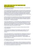 OMSA CORE EXAM 2026 TEST QUESTIONS AND SOLUTIONS RATED 