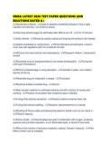 OMSA LATEST 2026 TEST PAPER QUESTIONS AND SOLUTIONS RATED