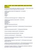 OMSA LATEST 2026 EXAM QUESTIONS AND SOLUTIONS RATED