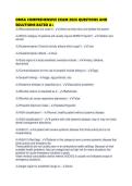 OMSA COMPREHENSIVE EXAM 2026 QUESTIONS AND SOLUTIONS RATED