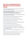 Becc Exam 1 2025 Newest Exam Questions And Correct Answers &vert; Passed