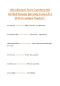 Abo advanced Exam Questions and  Verified Answers &vert;Already Graded A&plus;&vert;  2026 Brand New Version&excl;&excl;&excl;