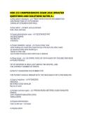 NUR 233 COMPREHENSIVE EXAM 2026 UPDATED QUESTIONS AND SOLUTIONS RATED