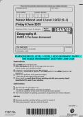 Pearson Edexcel GCSE in Geography A &lpar;Level 1&sol;2&comma; 1GA0&rpar; &ndash; Paper 2 The Human Environment Questions June 2025