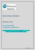 Pearson Edexcel GCSE in Geography A &lpar;1GA0&rpar; &ndash; Paper 2 The Human Environment Mark Scheme Summer 2025