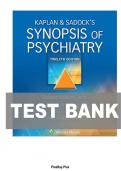 TEST BANK FOR Kaplan & Sadock&rsquo;s Synopsis of Psychiatry&comma; Twelfth&comma; North American Edition by Robert Boland&comma; Marcia Verduin&comma; Dr&period; Pedro Ruiz ISBN&colon; 978-1975145569 COMPLETE GUIDE 100&percnt; VERIFIED ALL CHAPTERS COVERED A&plus; GRADE ASSURED&excl;&excl;&excl;&excl;&excl;NEW LATEST UPDATE&excl;&excl;&excl;&excl;&excl;&excl;