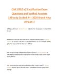 ONE YIELD v2 Certification Exam  Questions and Verified Answers  &vert;Already Graded A&plus;&vert; 2026 Brand New  Version&excl;&excl;&excl; 