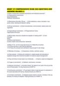 MGMT 311 COMPREHENSIVE EXAM 2026 QUESTIONS AND ANSWERS GRADED