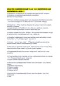 MBA 703 COMPREHENSIVE EXAM 2026 QUESTIONS AND ANSWERS GRADED