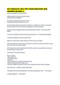HCV SPECIALIST 2026 TEST PAPER QUESTIONS AND ANSWERS GRADED