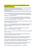 HCV SPECIALIST LATEST 2026 EXAM QUESTIONS AND ANSWERS GRADED