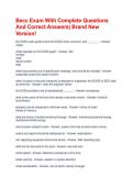 Becc Exam With Complete Questions And Correct Answers&vert; Brand New Version&excl;
